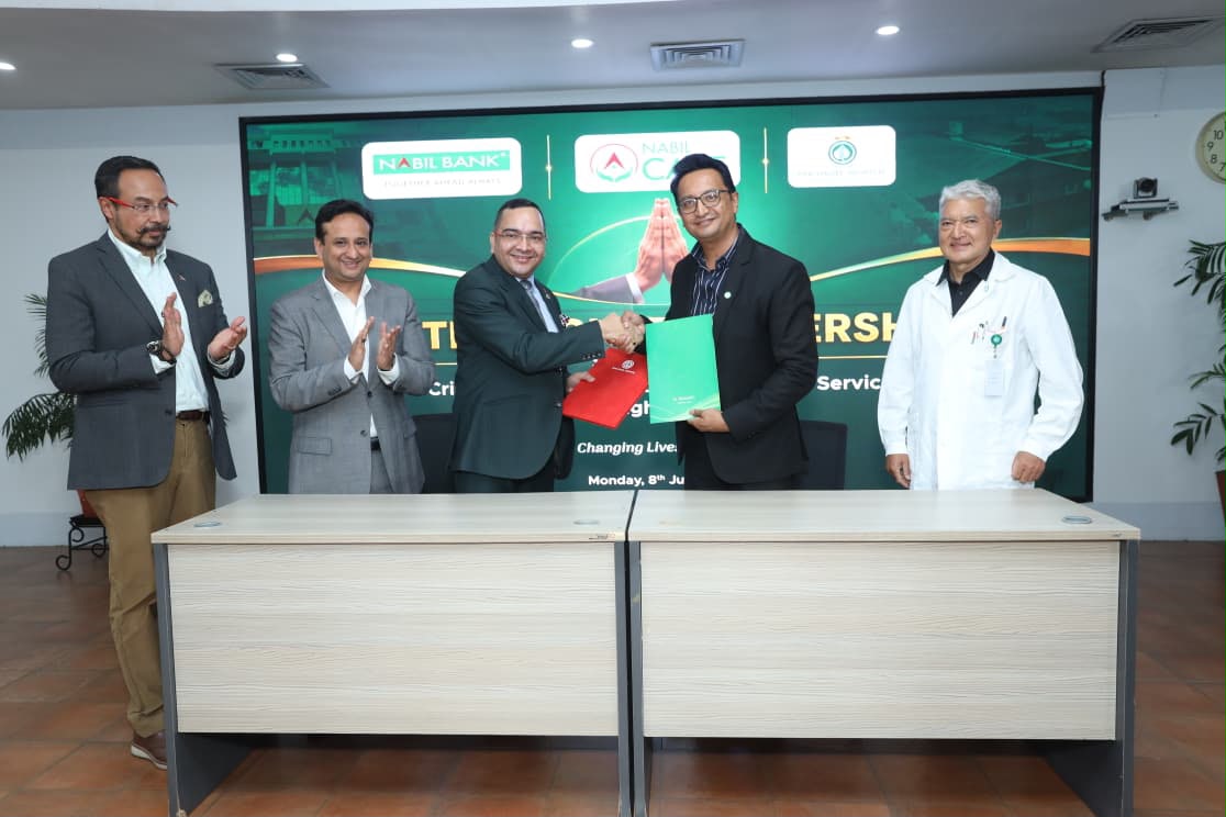 नबिल बैंक र धुलिखेल अस्पतालबीच स्वास्थ्य सेवा सुदृढ गर्न ६ करोडको रणनीतिक साझेदारी